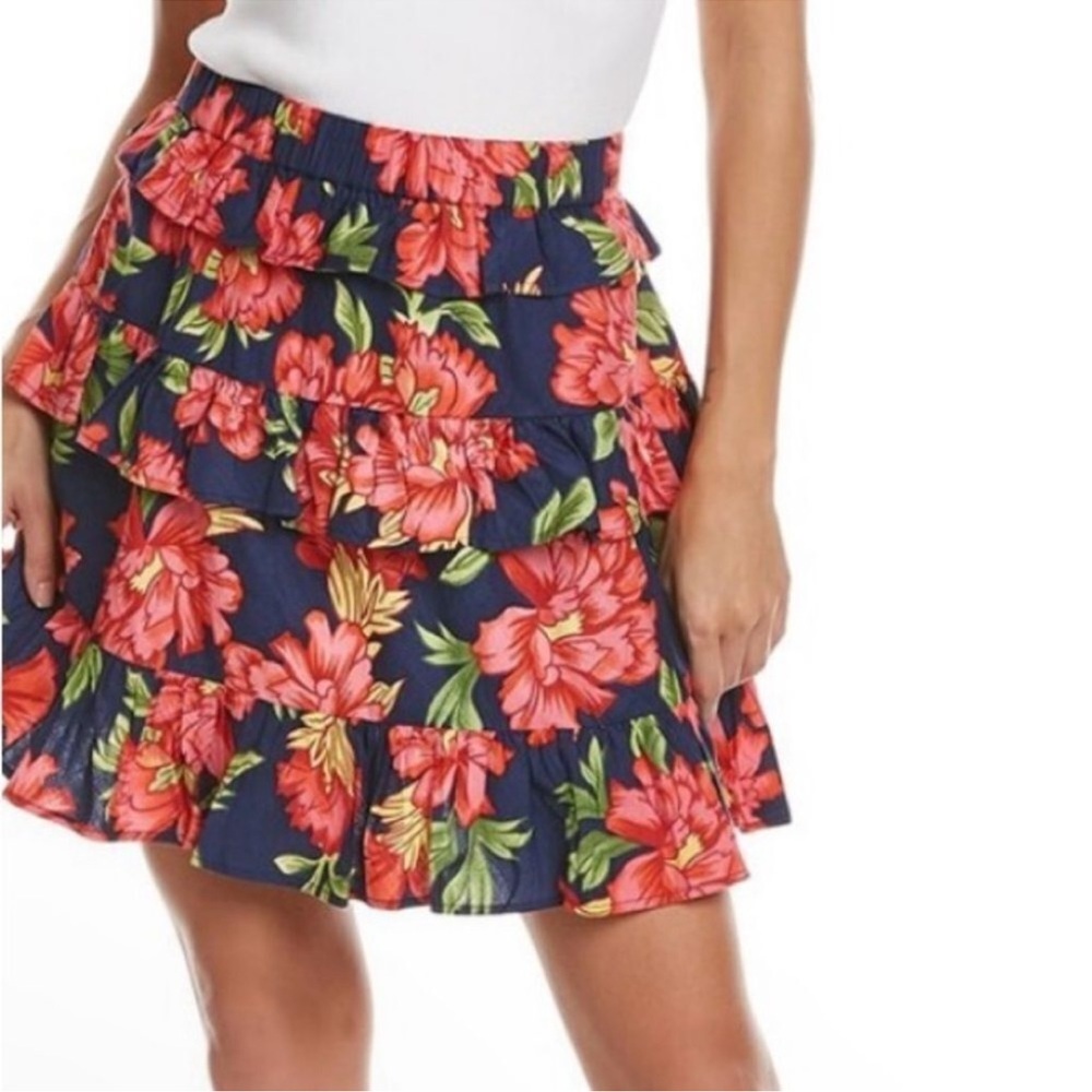Walter Baker Christine floral ruffle mini skirt NWT